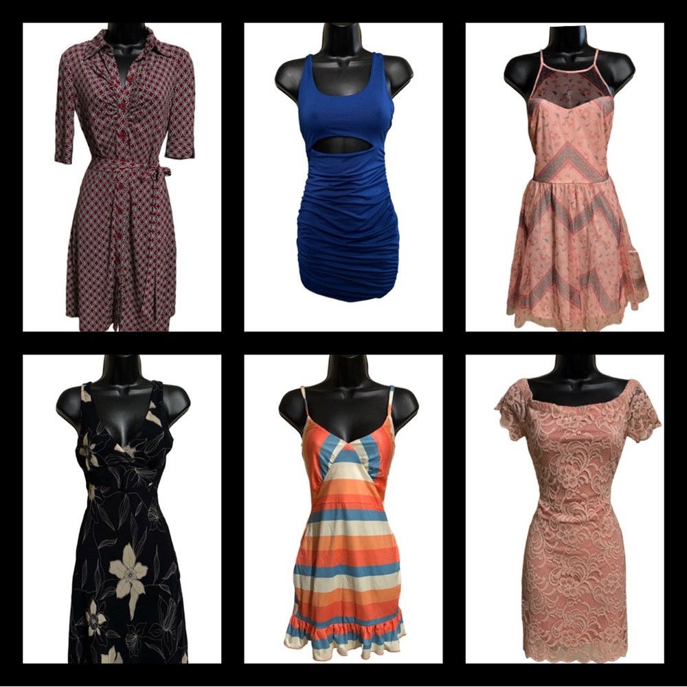Purple 3/4 Sleeve Shirt Dress with Collar for Casual Occasions